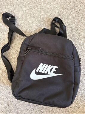 Nike Black Belt Bag with White Swoosh - mini
